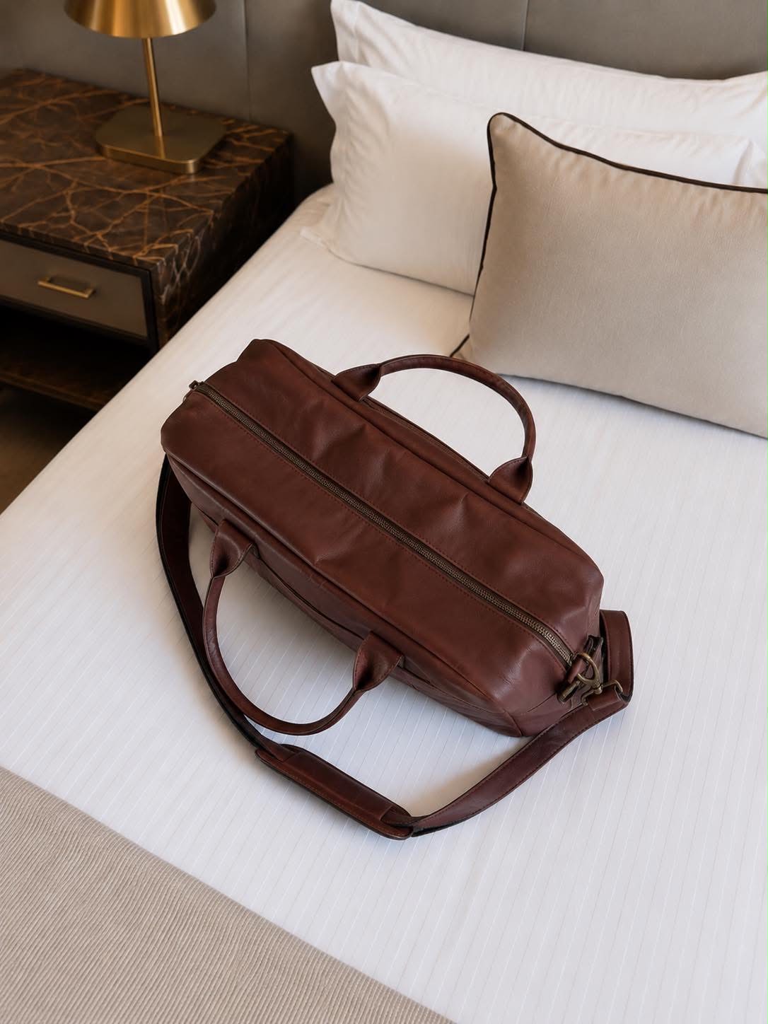 Weekendtaske small Faust - Dark brown