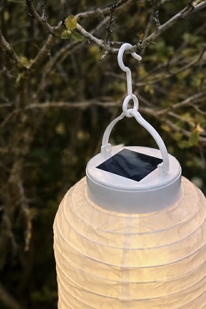 Lampe med solceller – White