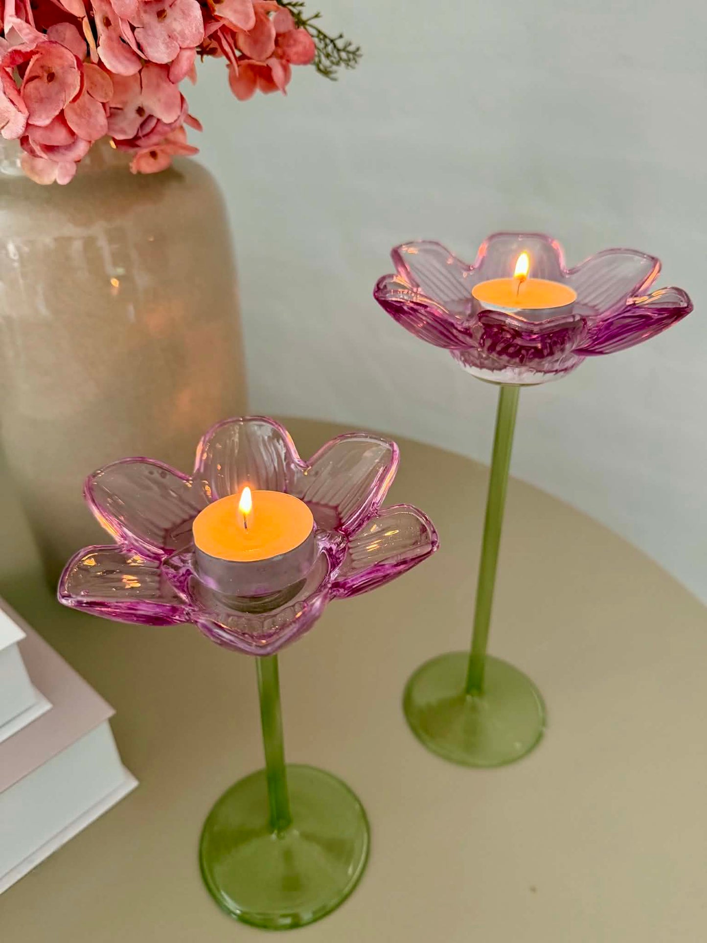 Lysestage blomst - Lilla
