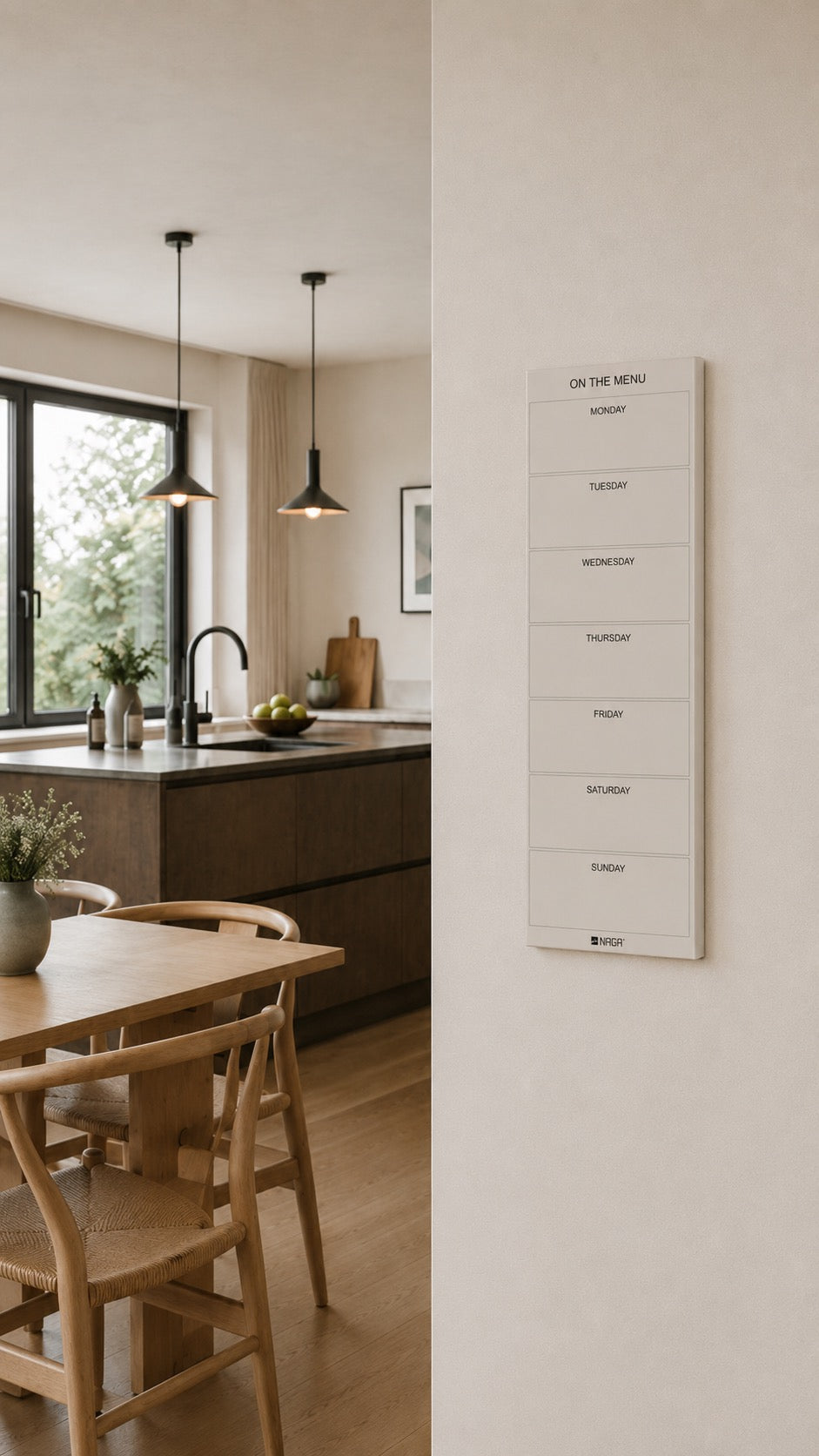 Tavle magnetisk beige - Madplan