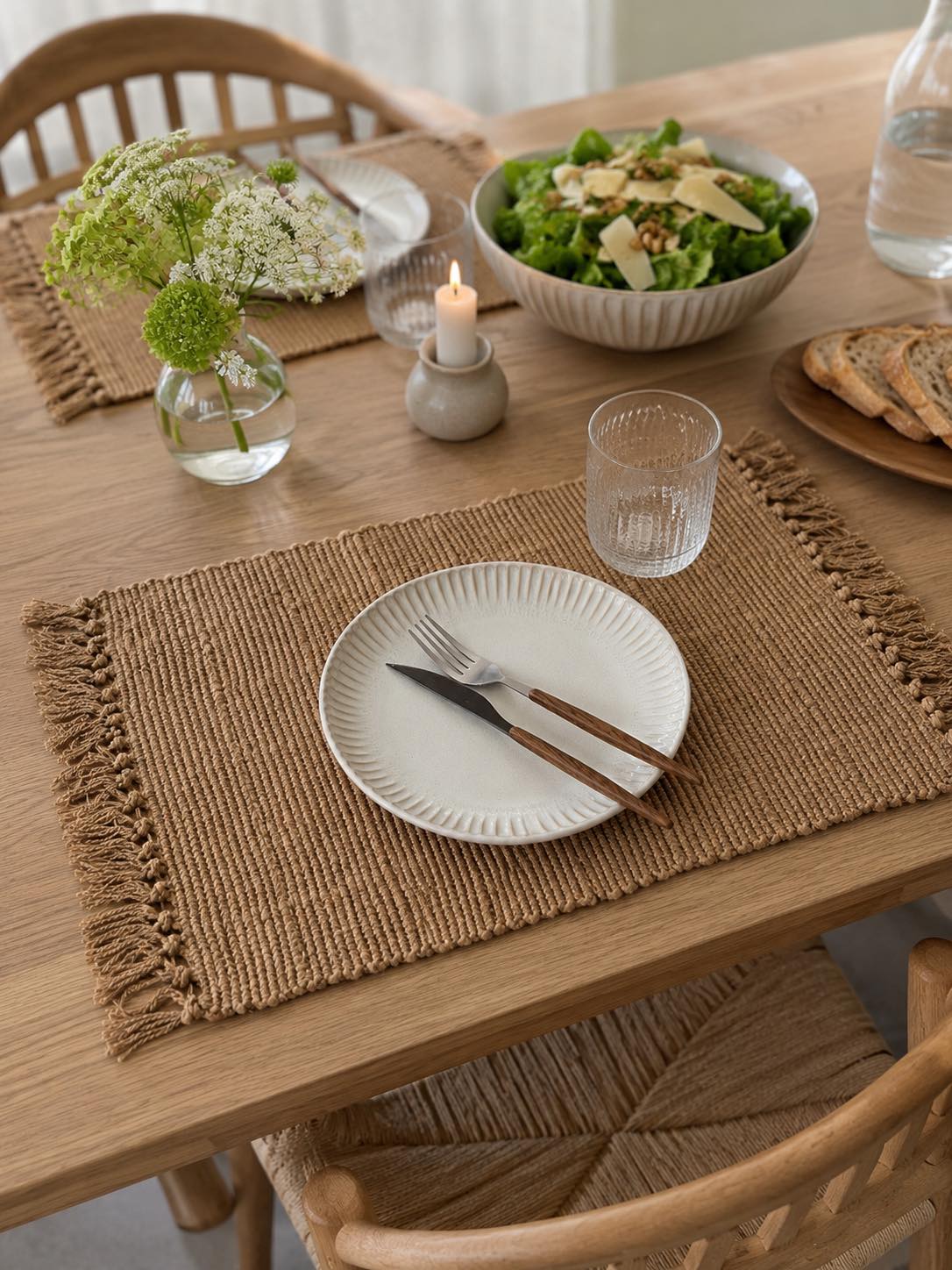Dækkeserviet Beige - Recycling Cotton