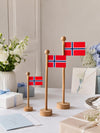 Norsk Flag wood - Flere størrelser