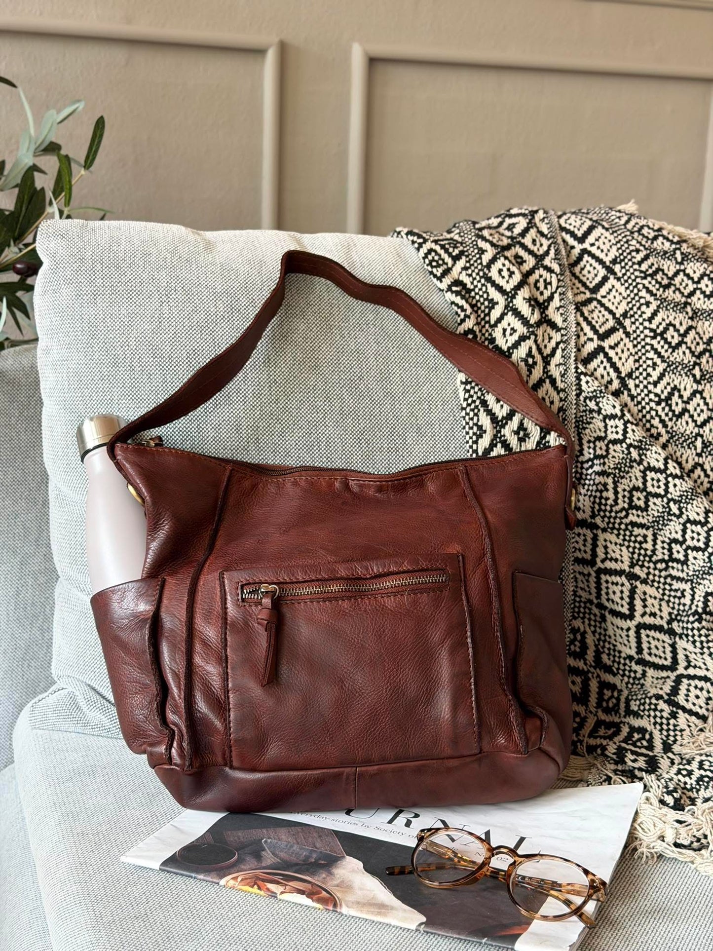 Crossbody Raw Boheme XL – Brown