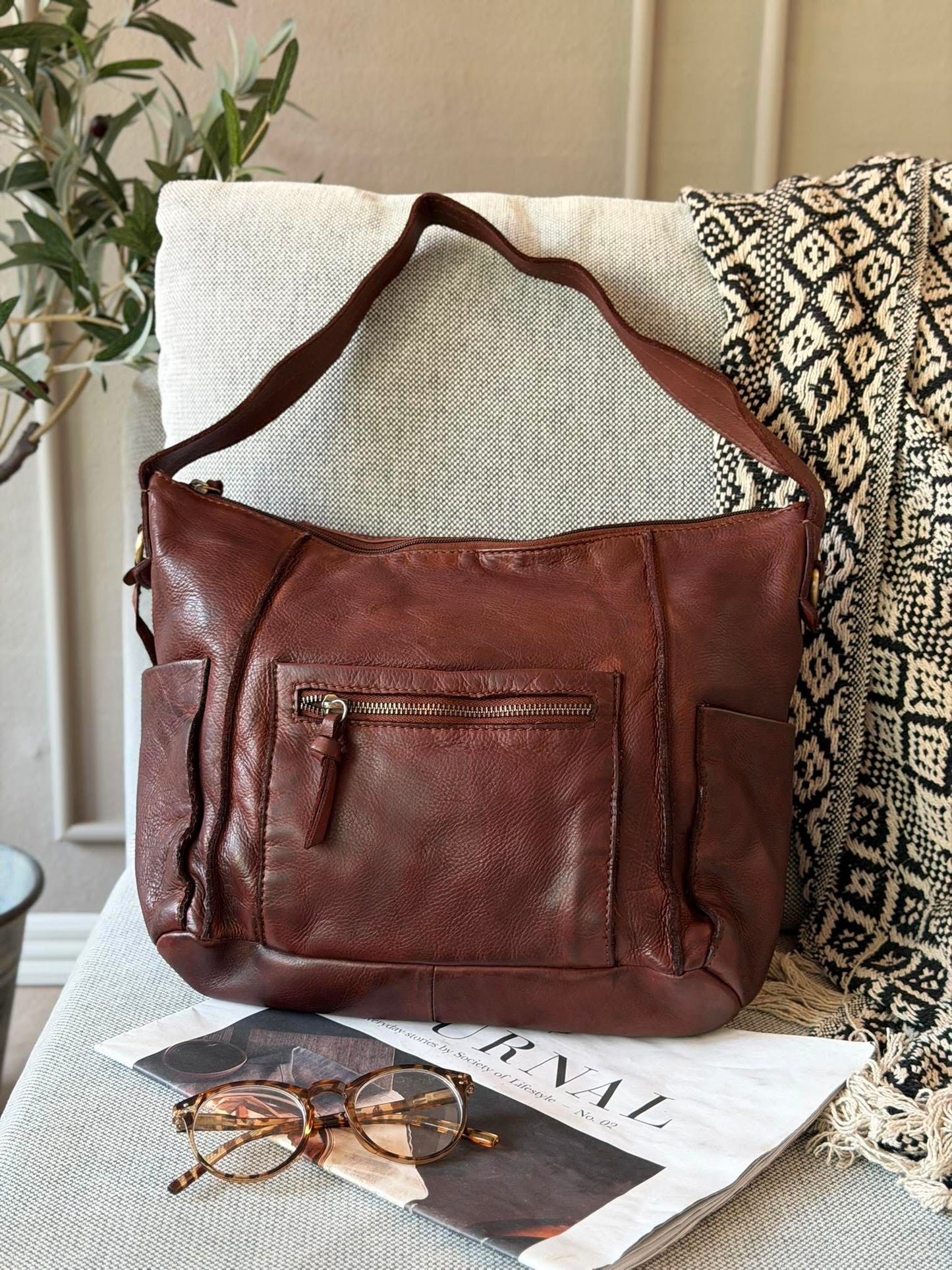 Crossbody Raw Boheme XL – Brown