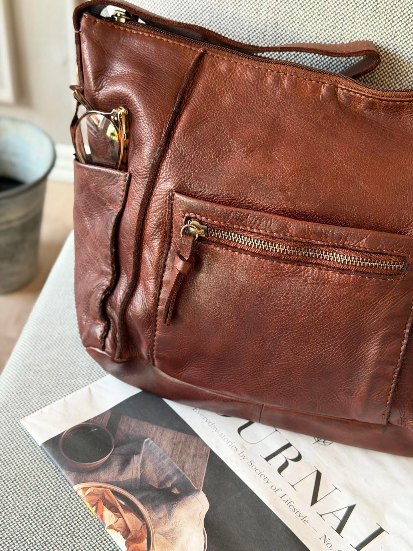 Crossbody Raw Boheme XL – Brown
