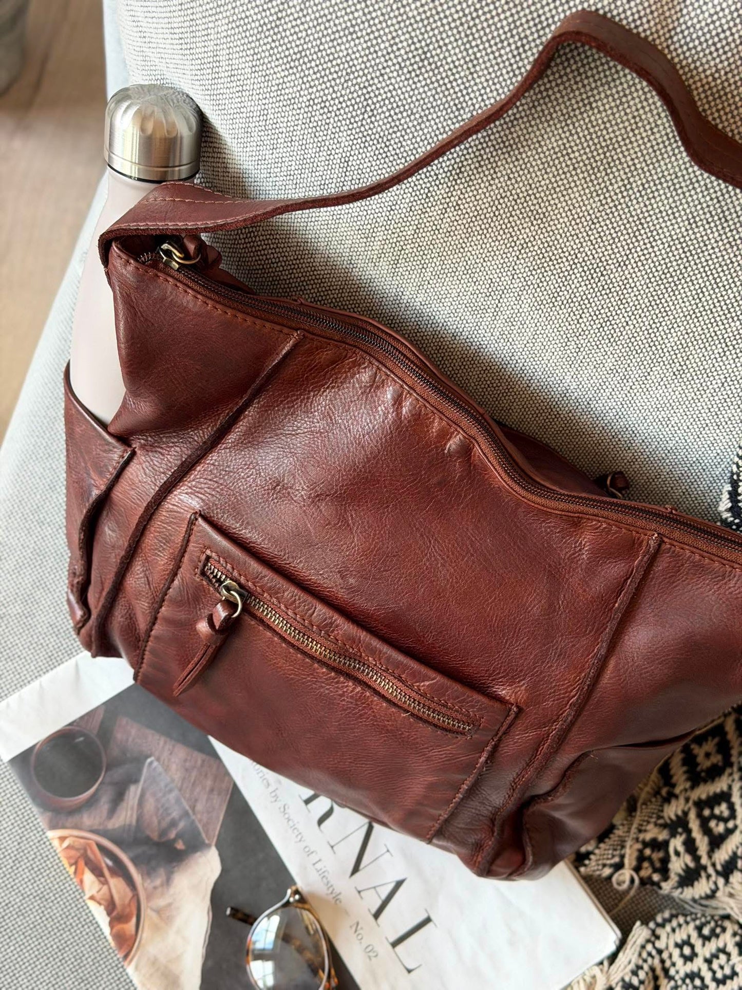 Crossbody Raw Boheme XL – Brown