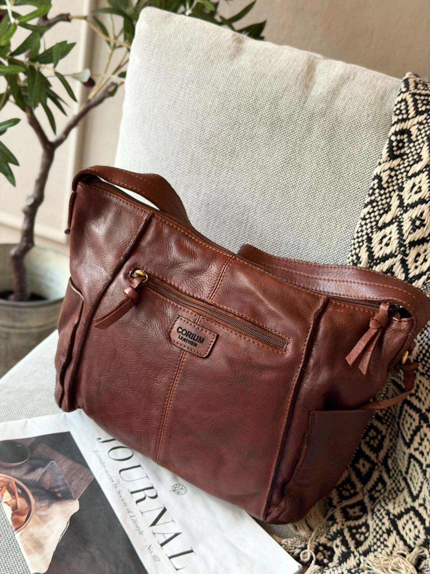 Crossbody Raw Boheme XL – Brown