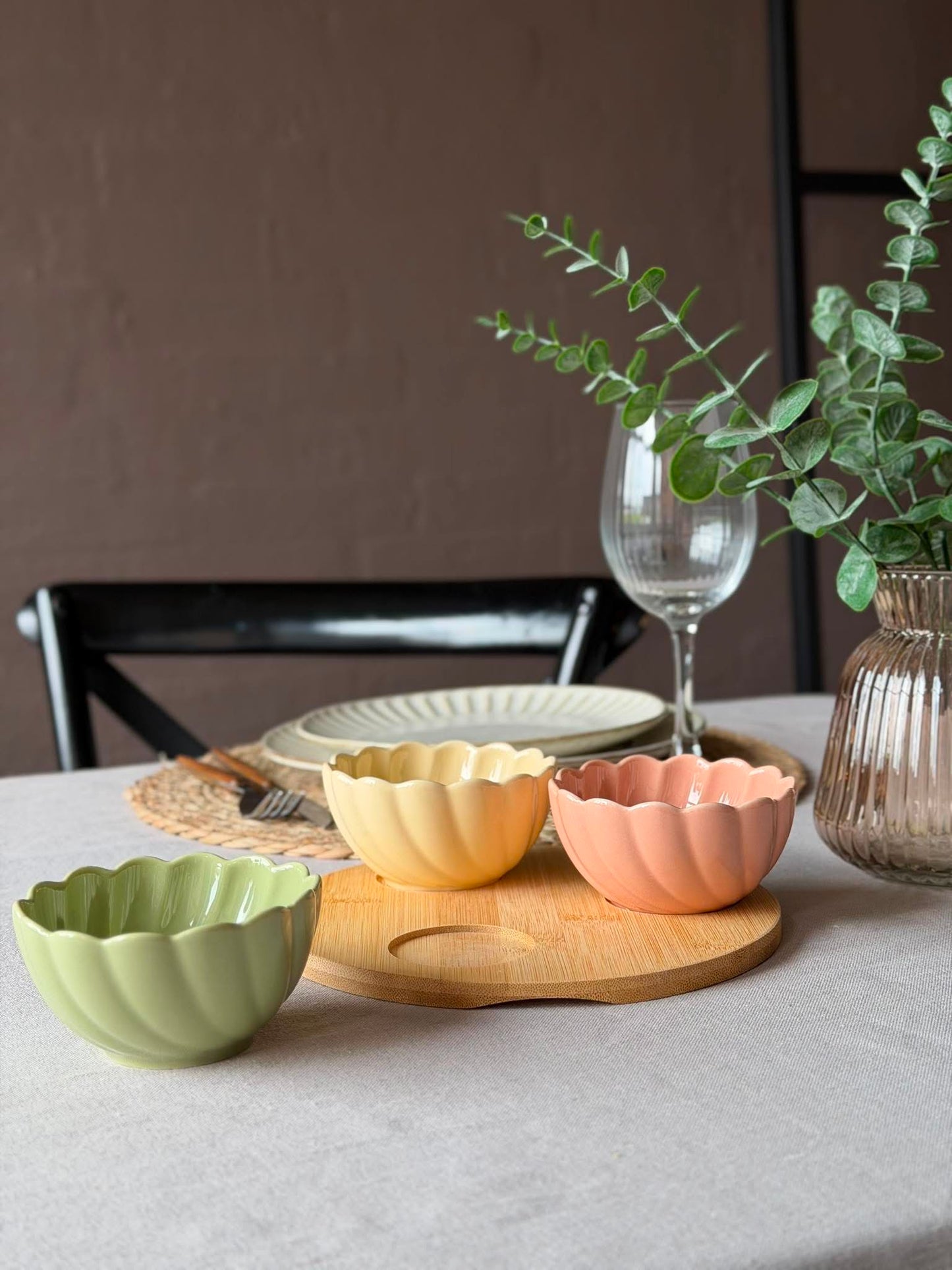 Tapas Twist - 3 skåle på rundt fad