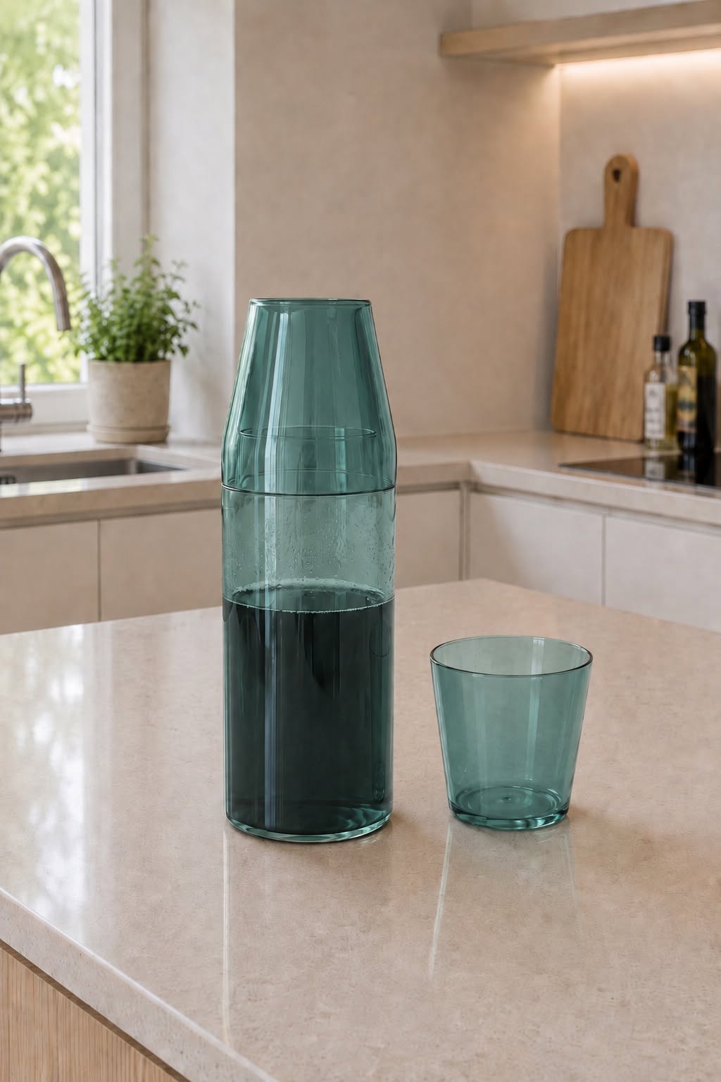 Nine Milk glas + karaffel - AQUA