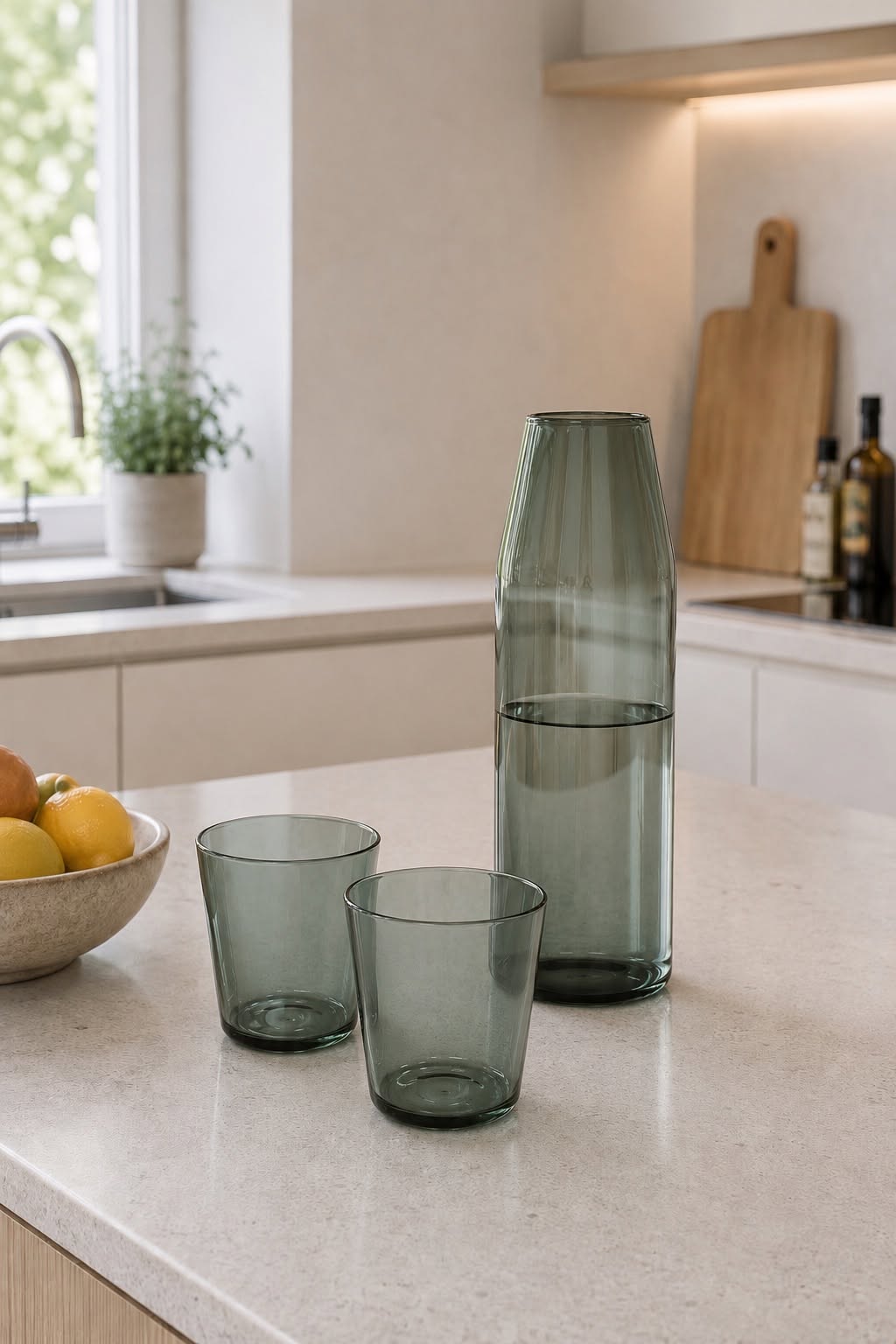 Nine Milk glas + karaffel - GREY