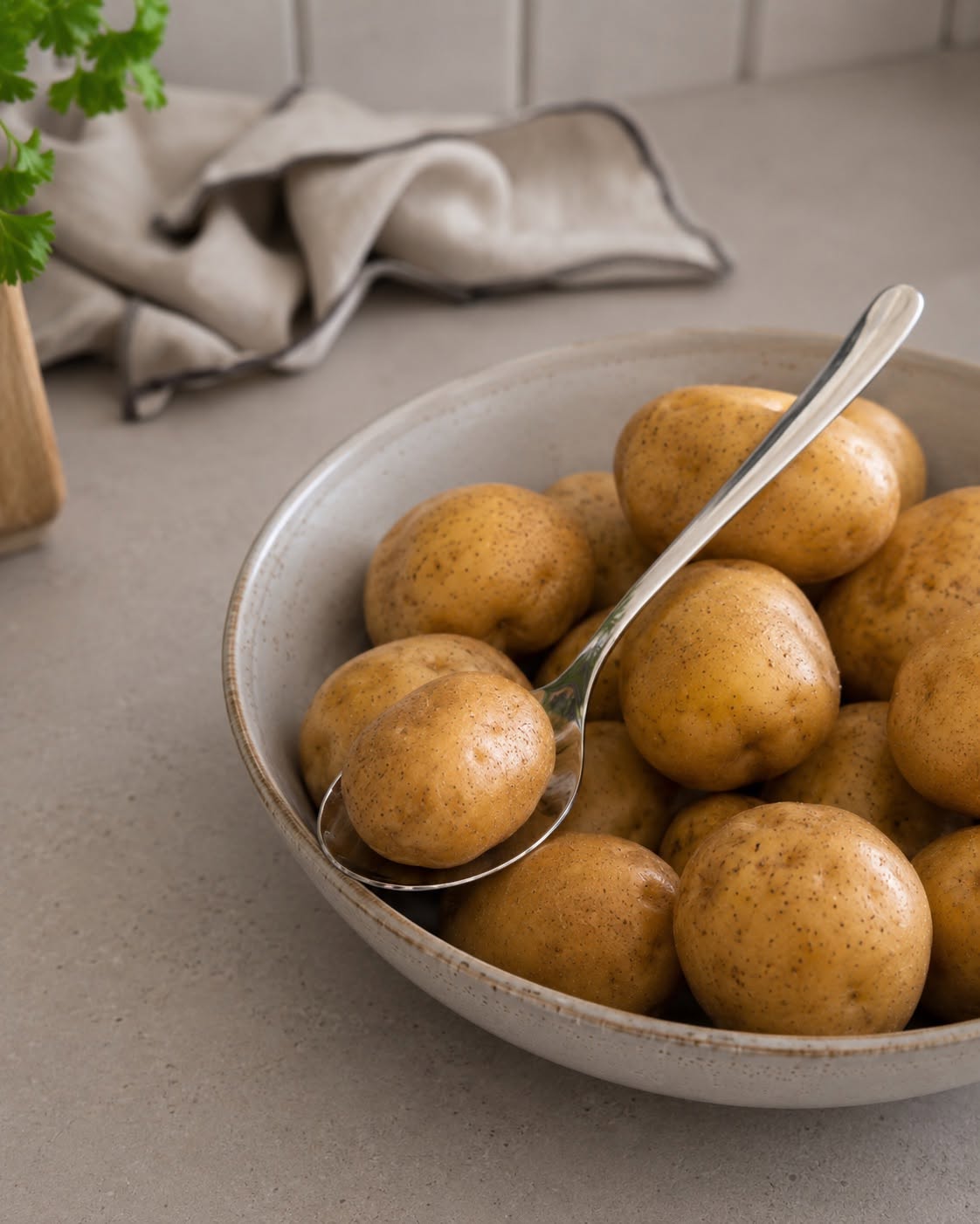 Kartoffelske i rustfrit stål