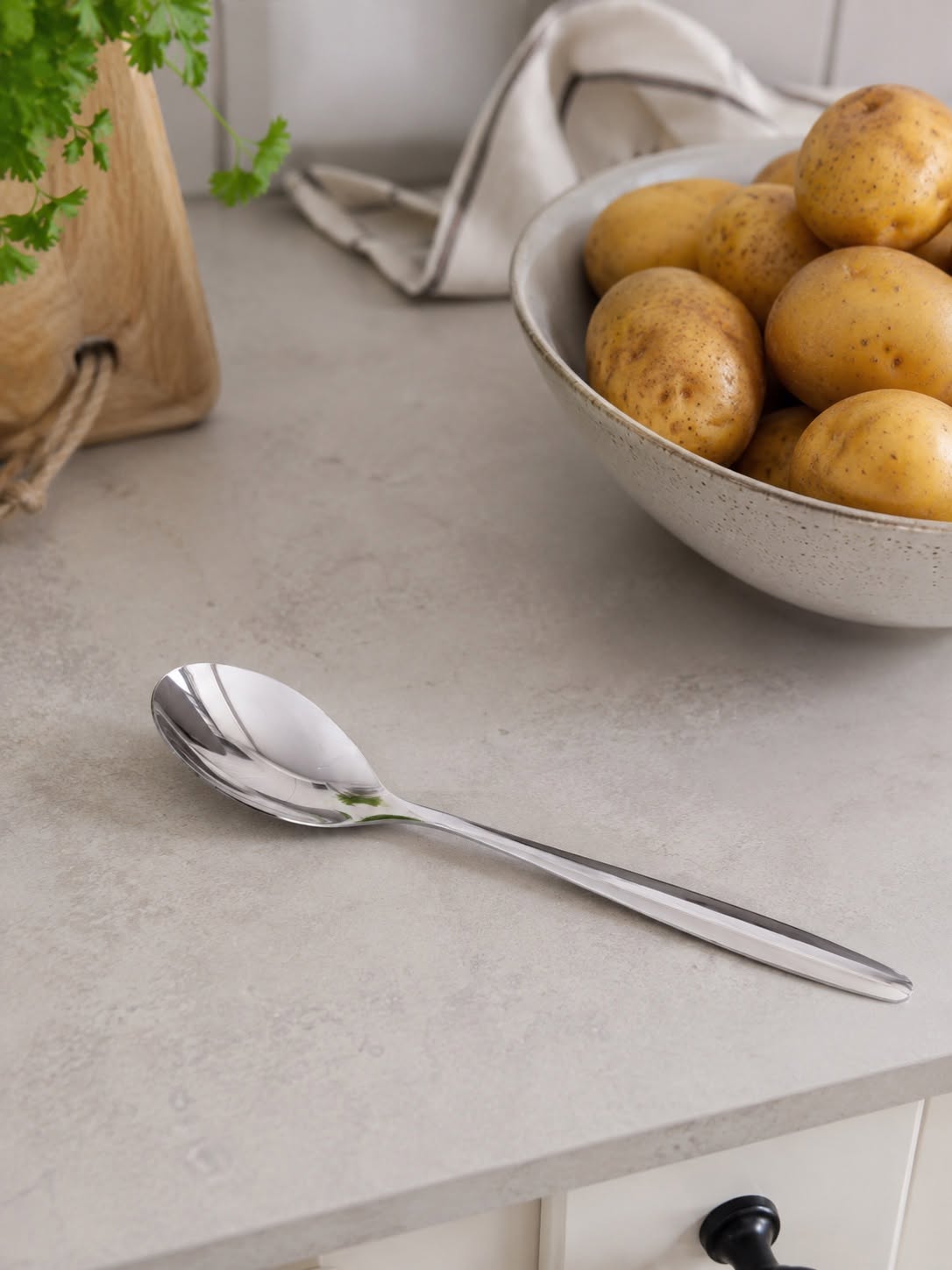 Kartoffelske i rustfrit stål