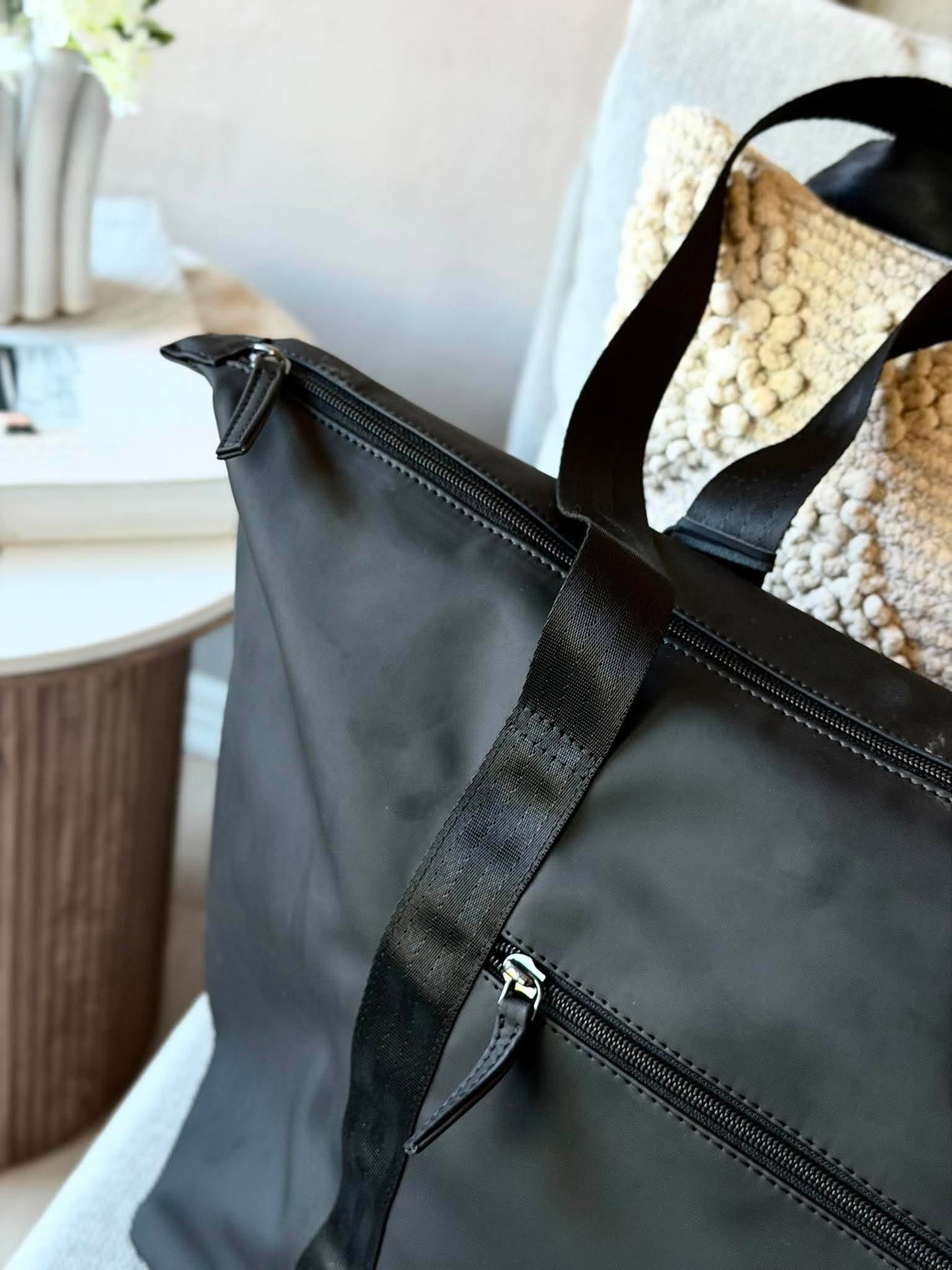 Shopper - black daisy