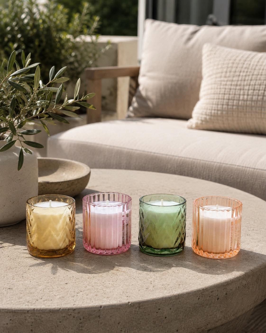Citronella-lys i glas - Color Mix
