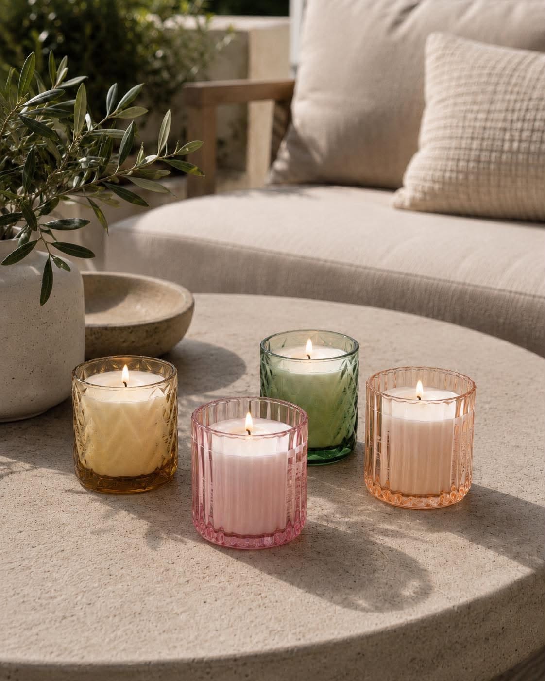 Citronella-lys i glas - Color Mix