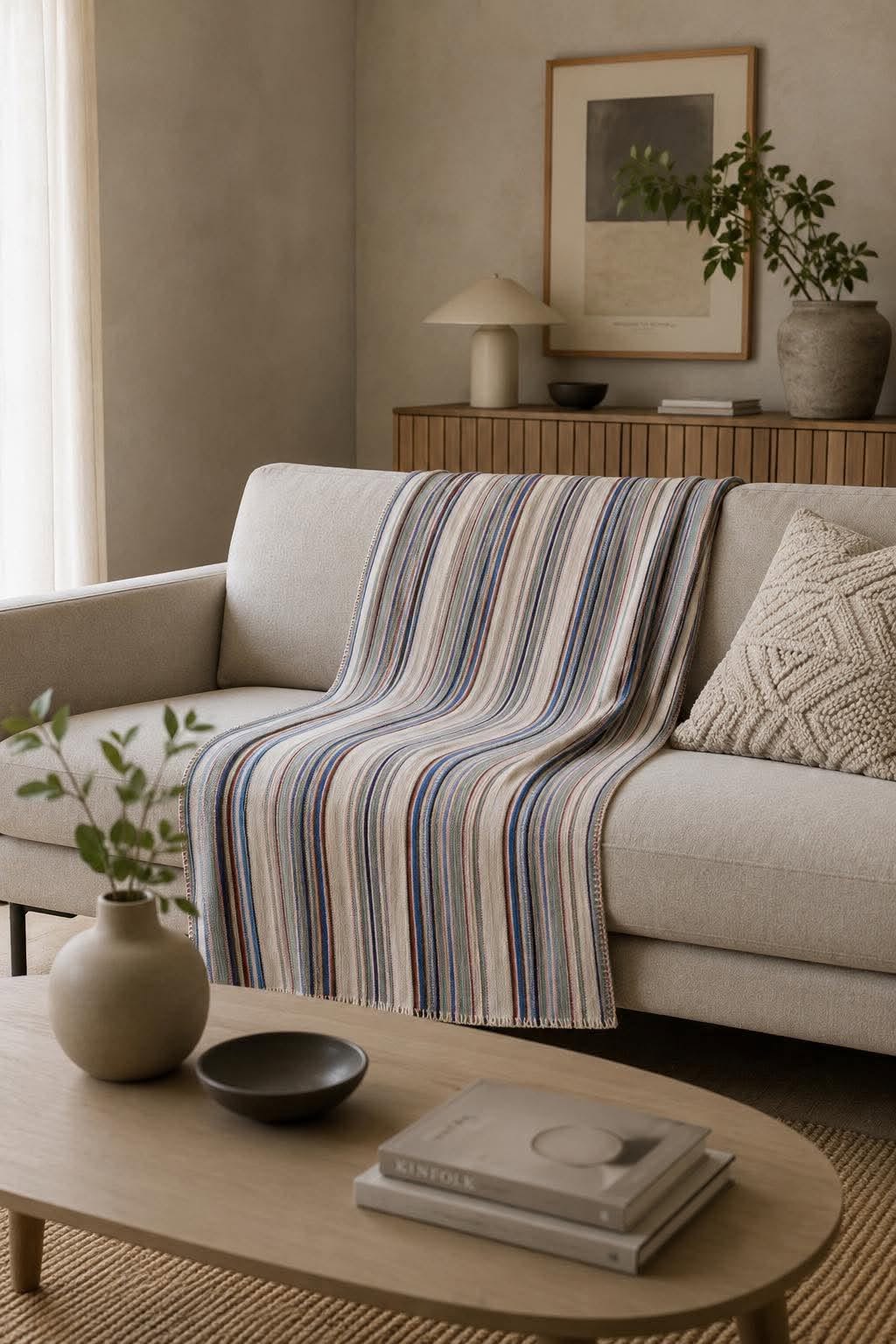 Plaid Multi stribet pastel