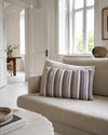Pude med fyld - Multi stribet pastel 40x60