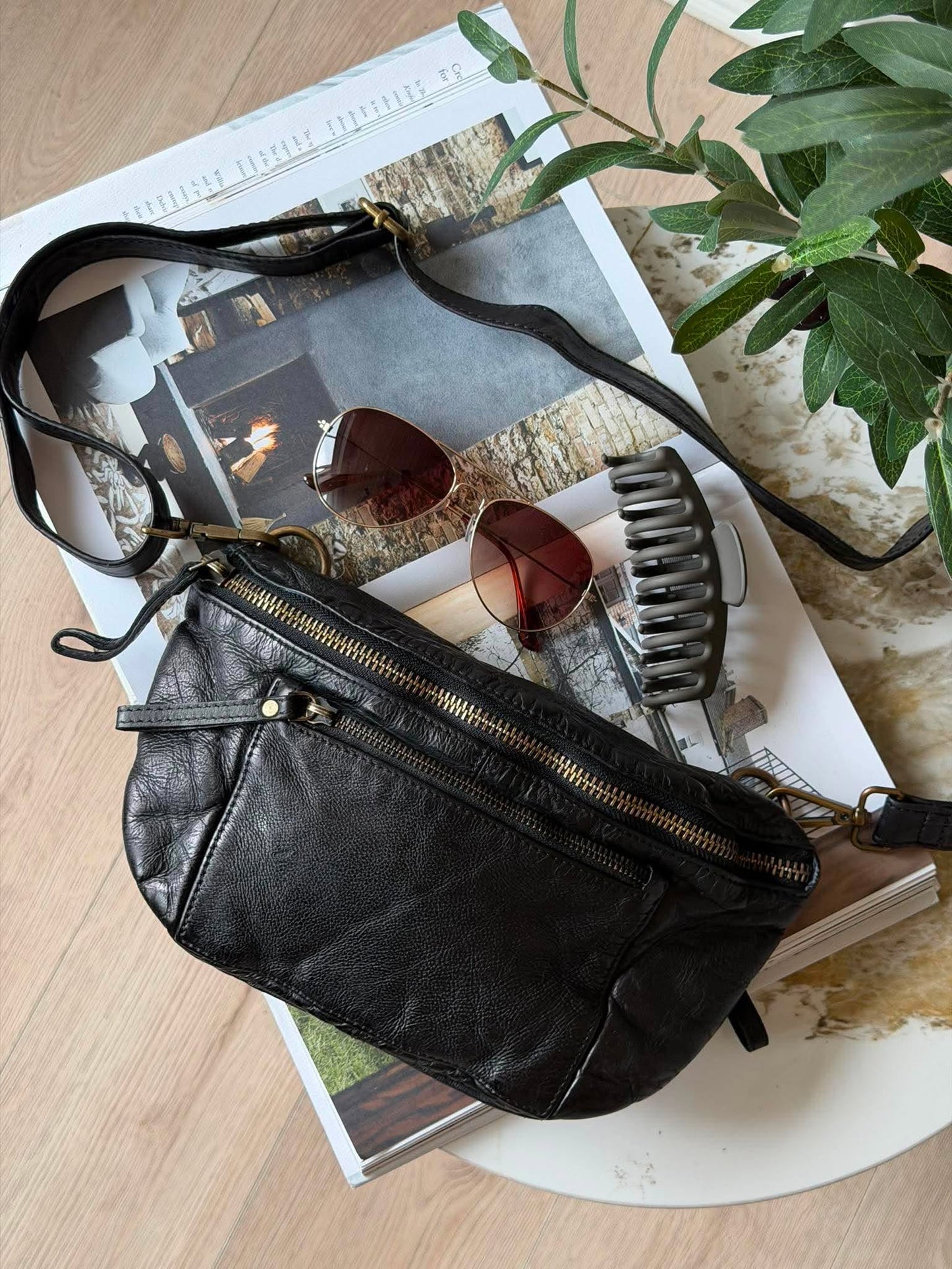 Bumbag Washed cow - Black