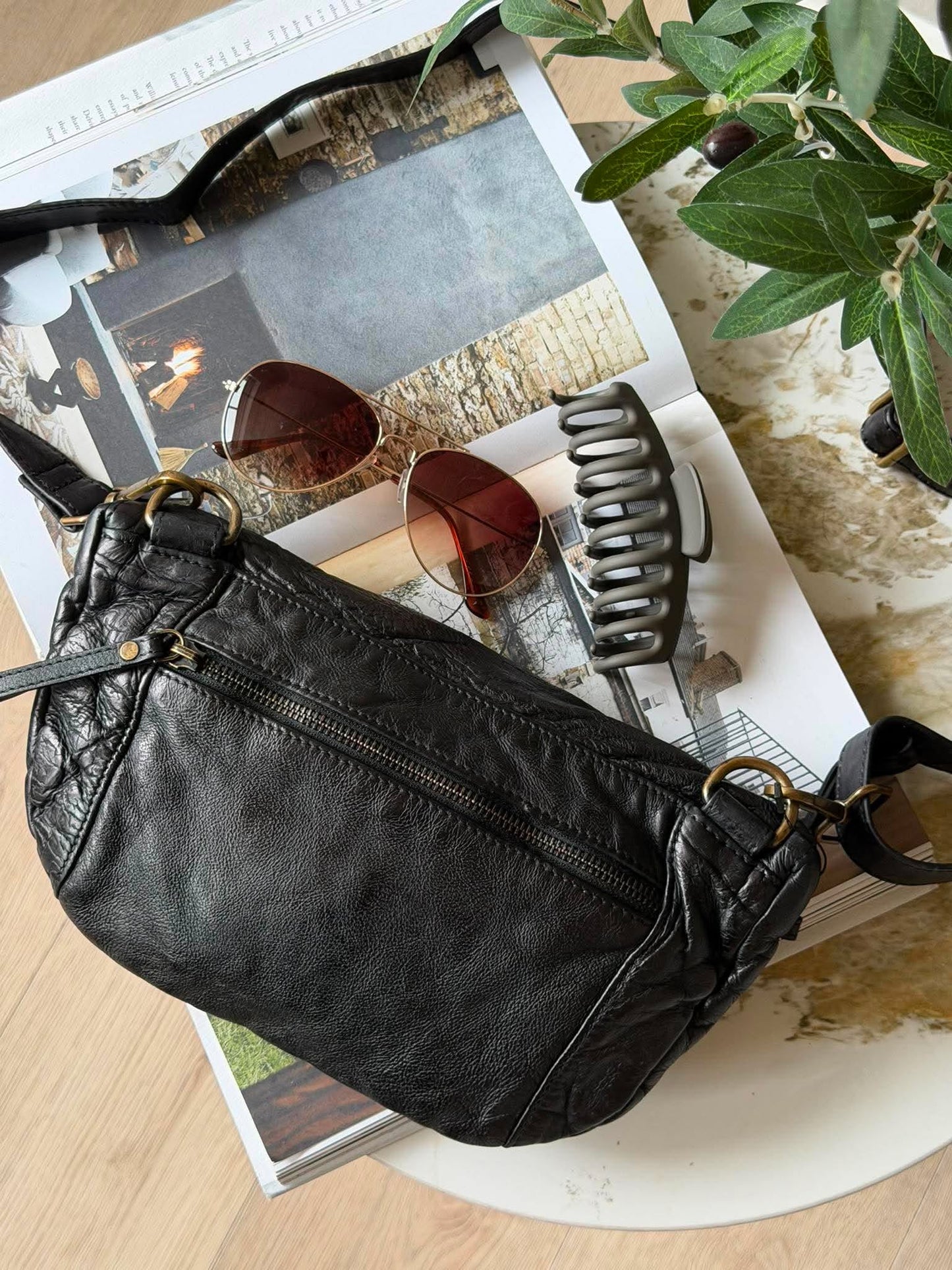 Bumbag Washed cow - Black