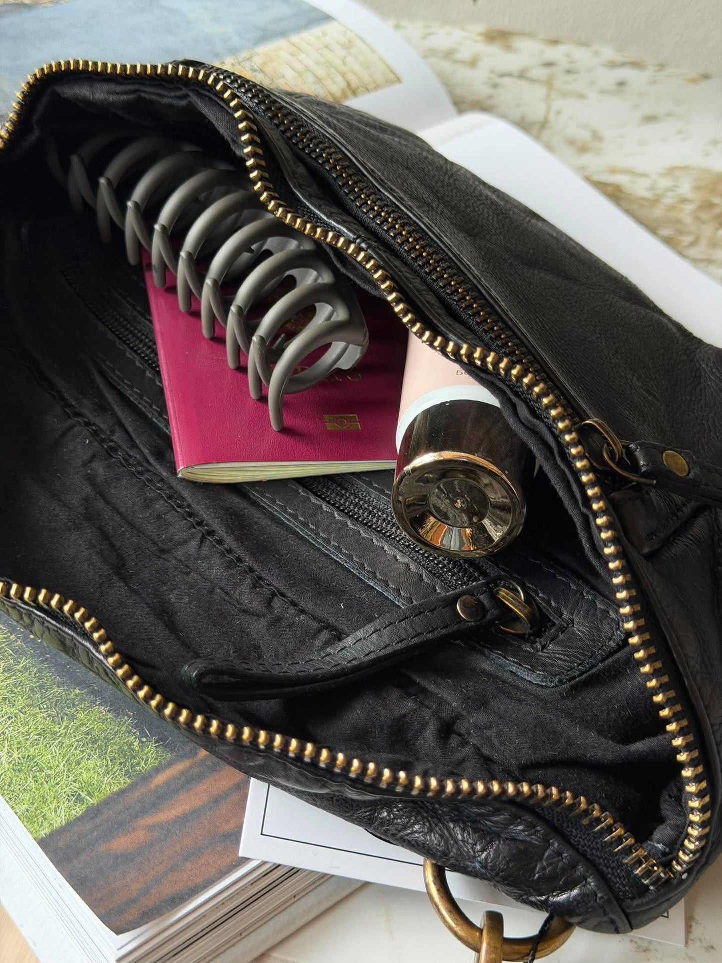 Bumbag Washed cow - Black