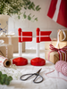 Flag dannebrog keramik - 13cm