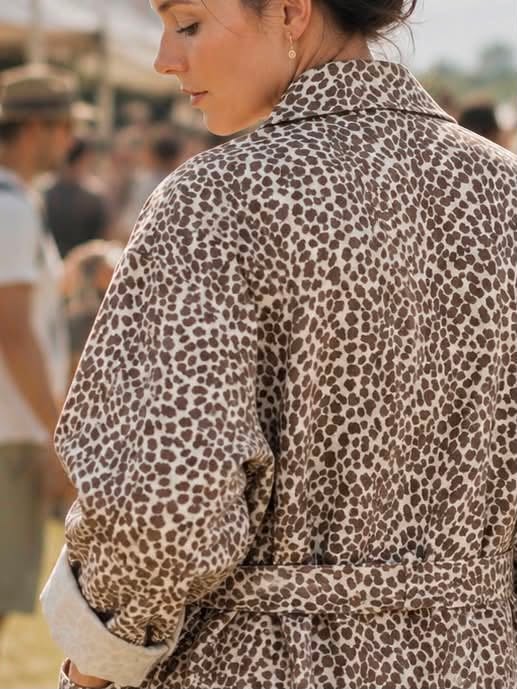 Jakke canvas leopard