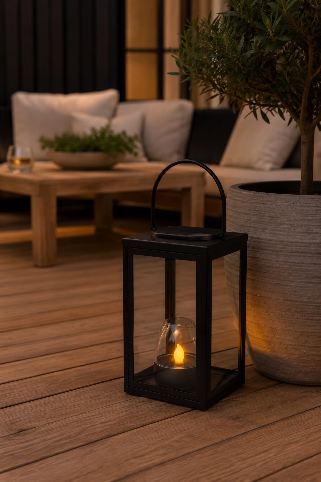 Lysestage med solceller