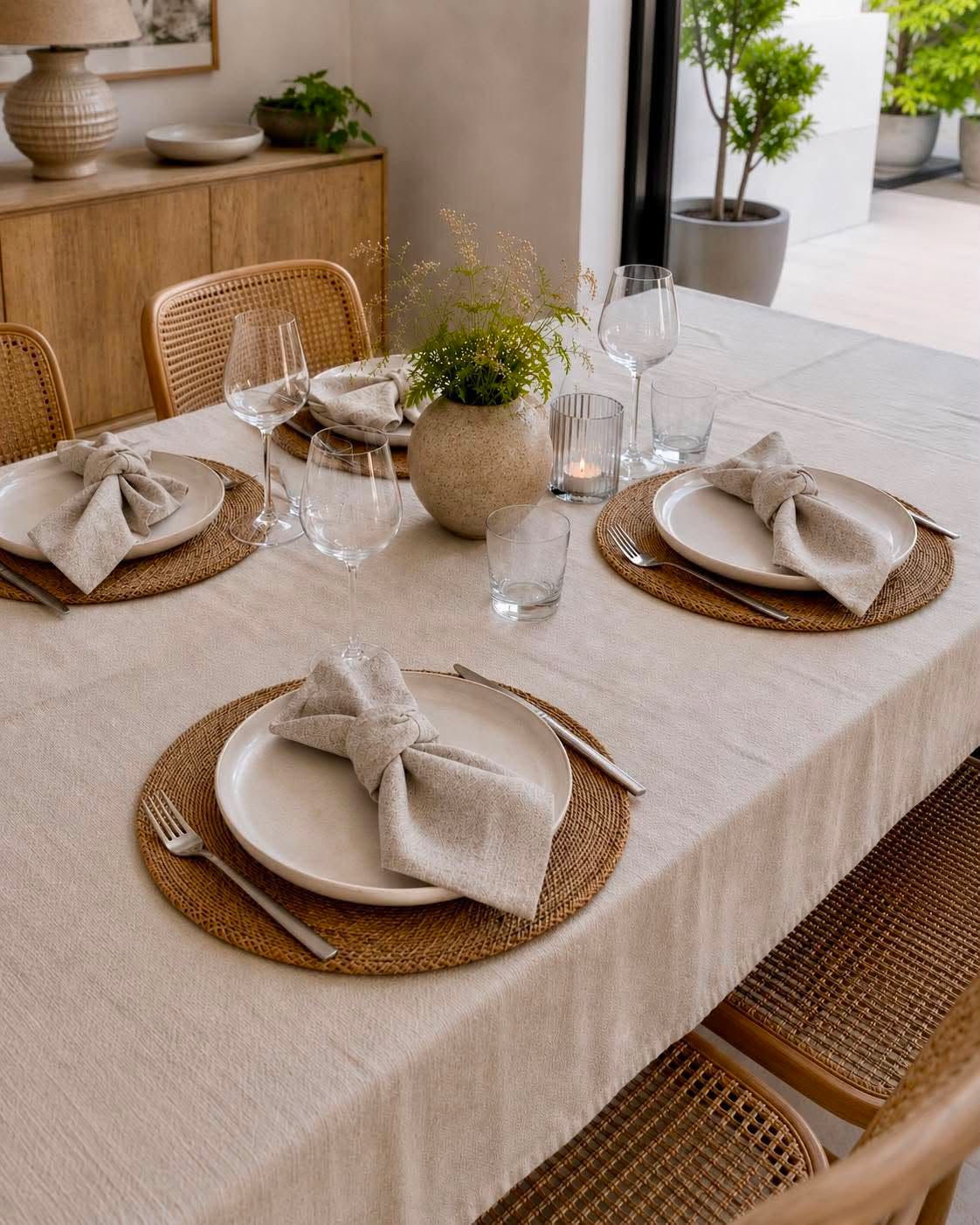 Mundservietter 4 stk - Beige