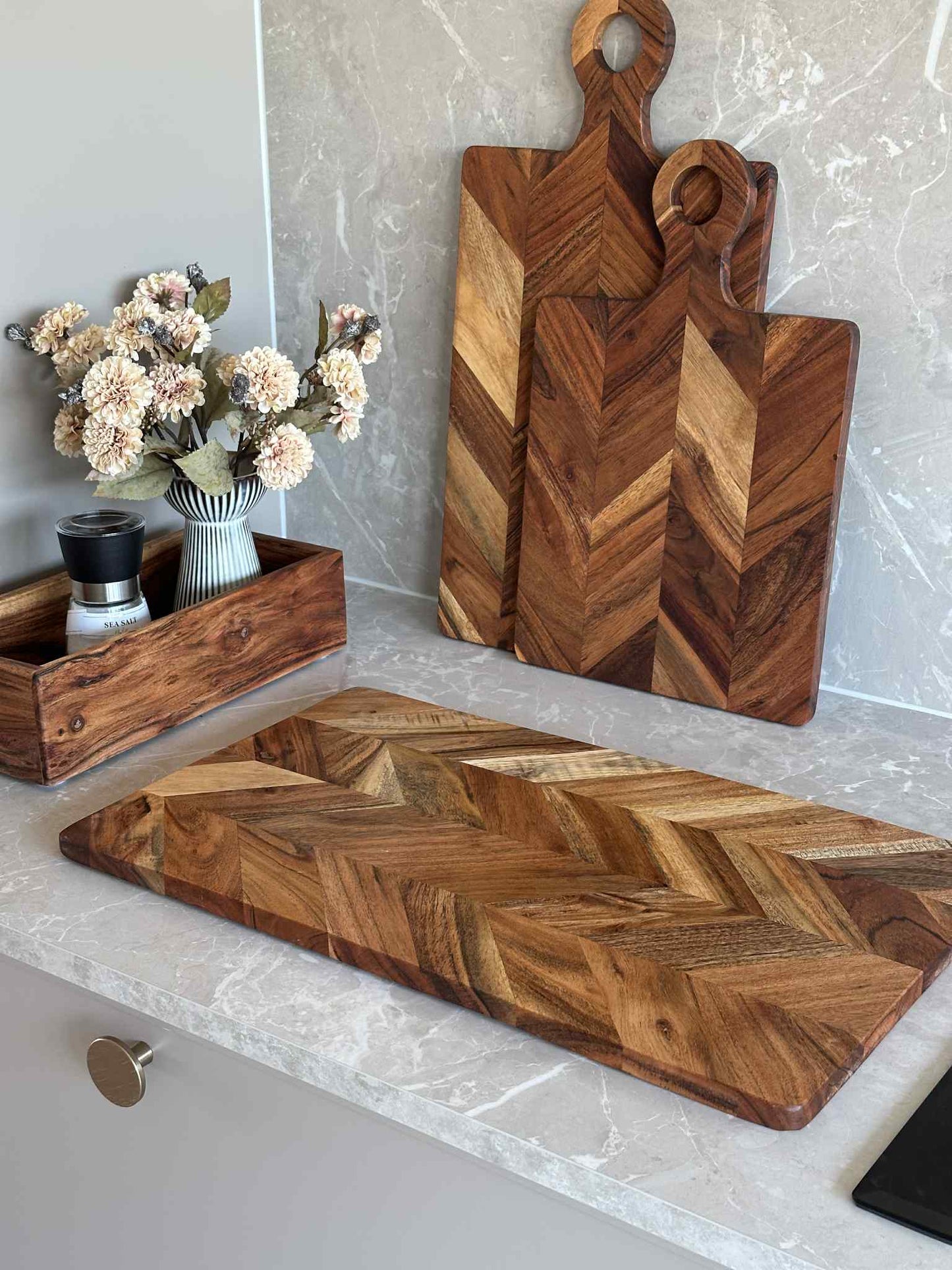 Skærebræt Sildeben - 50cm. Uden olie