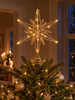 Stjerne med 20 LED lys – champagne-guld