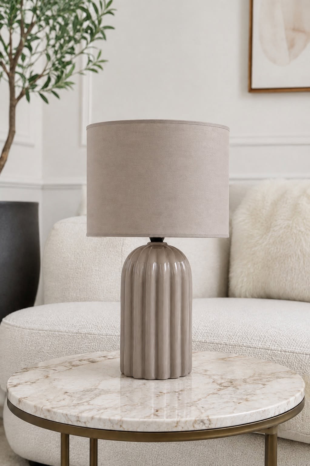 Bordlampe Taupe