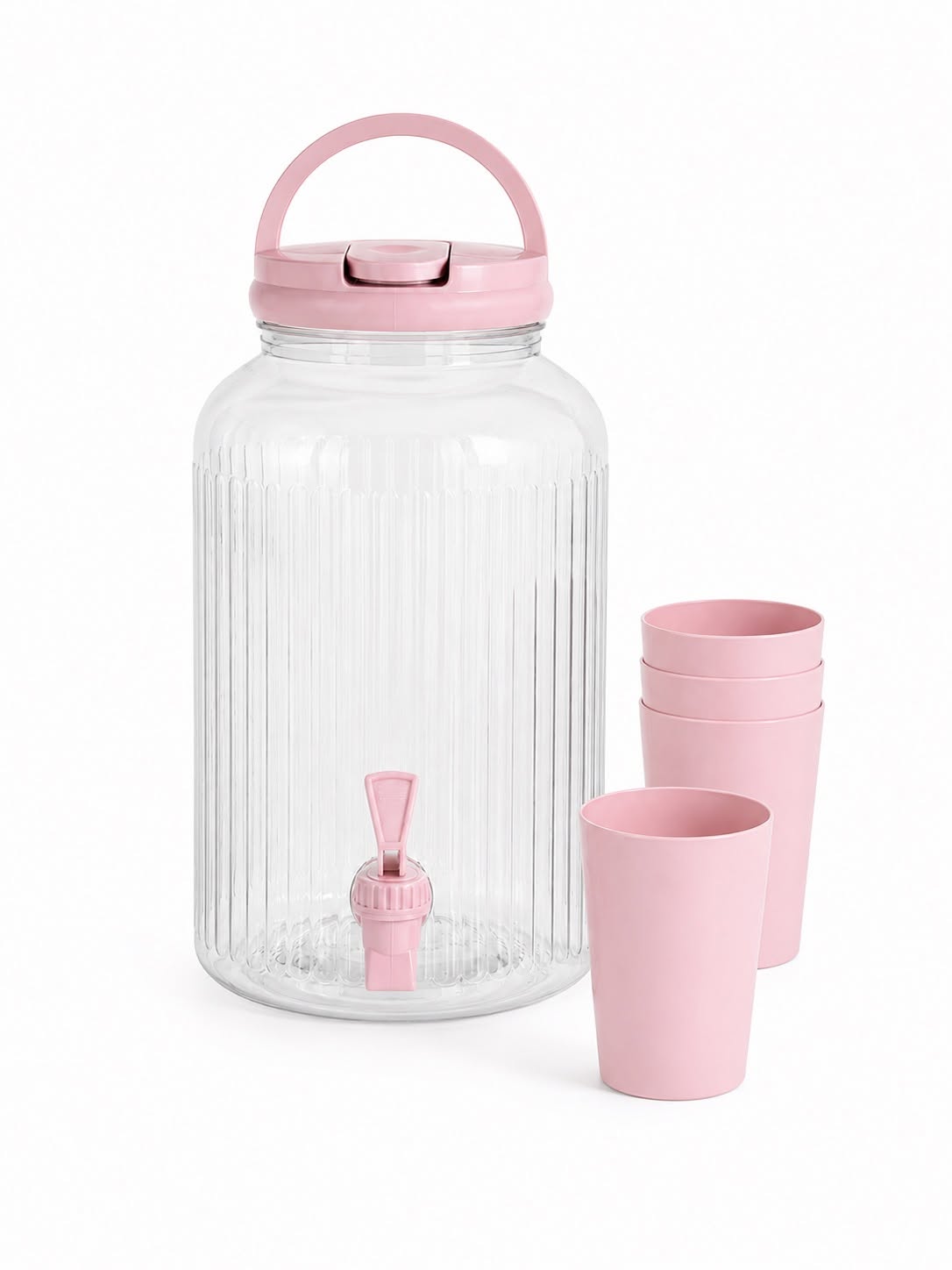 Dispenser med drikkeglas - flere farver