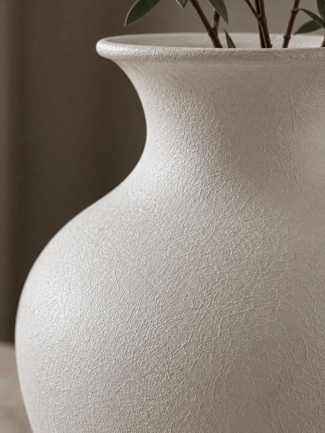 Vase metal - off-white 31 cm