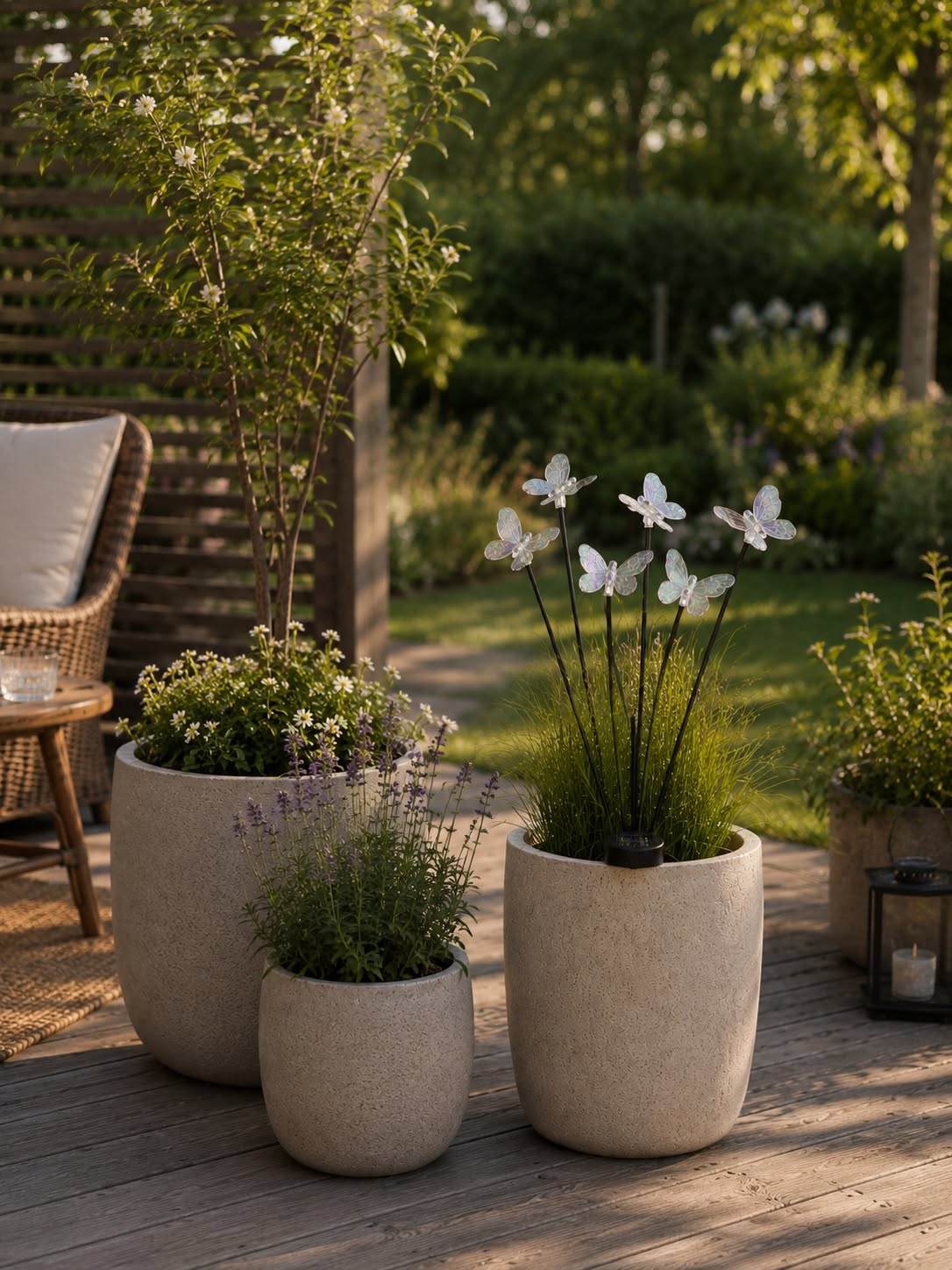 Sommerfugle på spyd m. Solceller