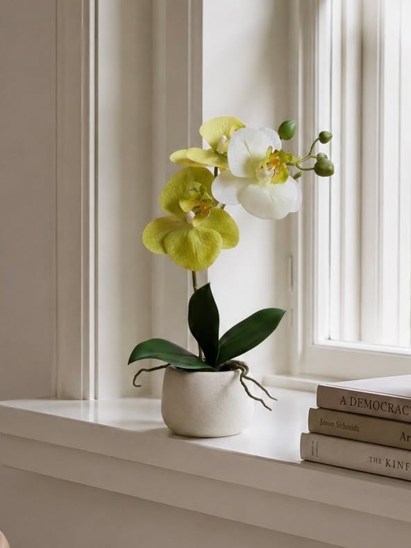 Orkidé i potte - Lime 36cm