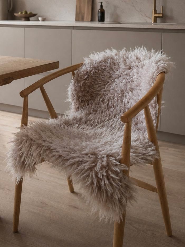 Imiteret lammeskind - Beige