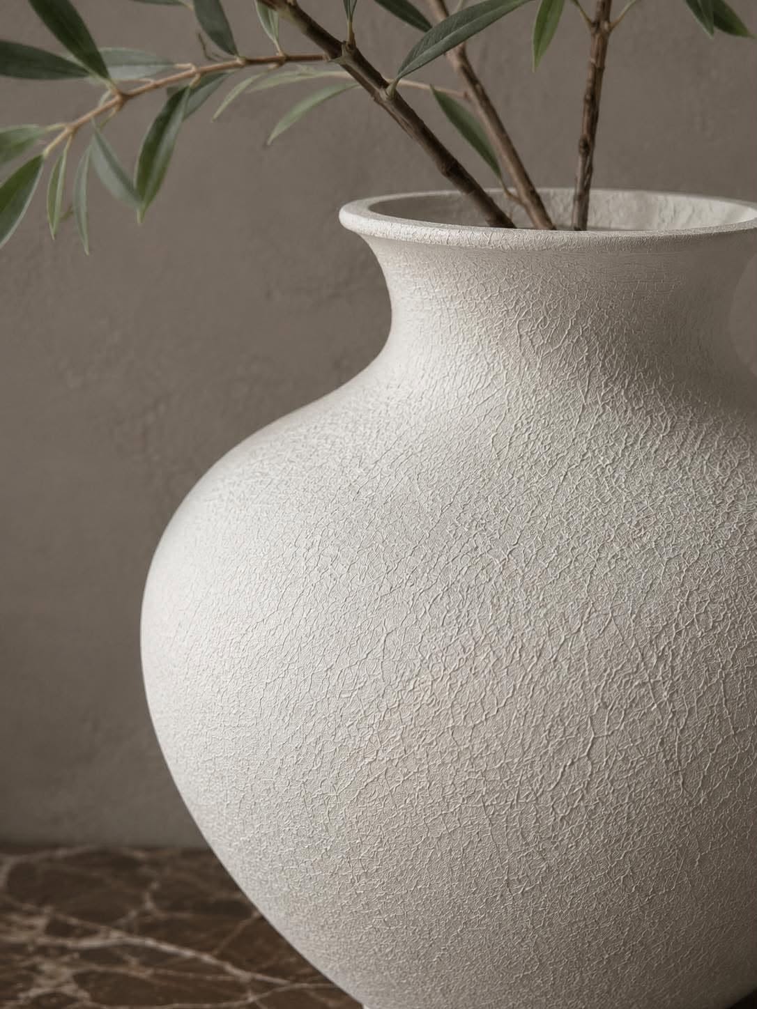 Vase metal - Off White 23 cm