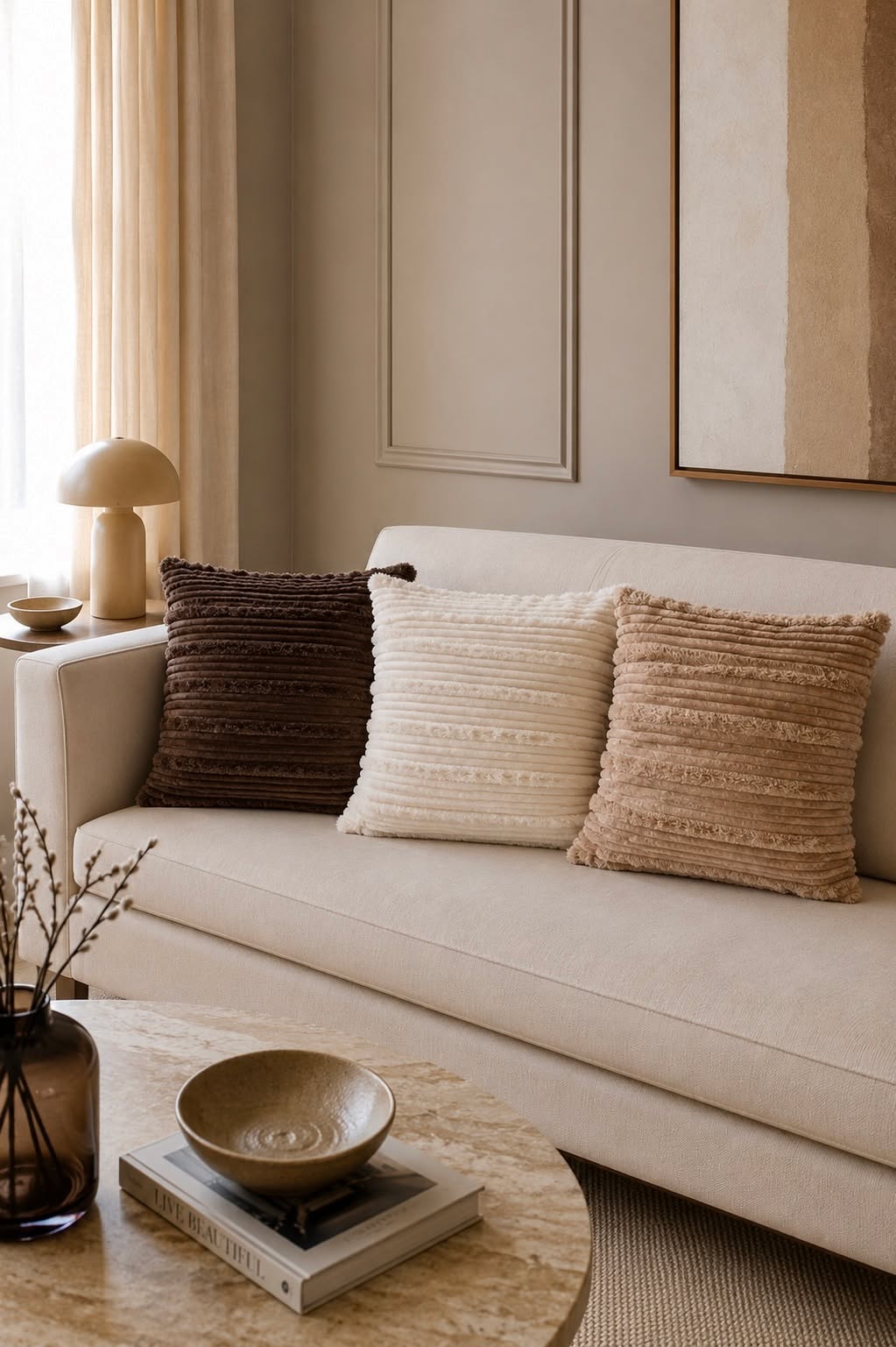 Pude med fyld 45x45 cm - White