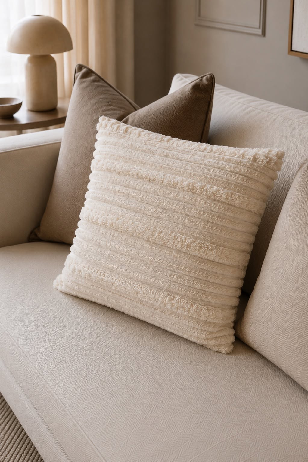 Pude med fyld 45x45 cm - White