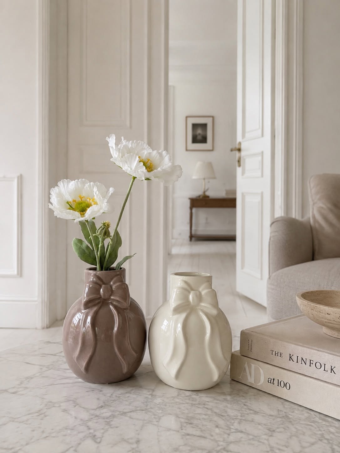 Vase med sløjfe - Old Rose