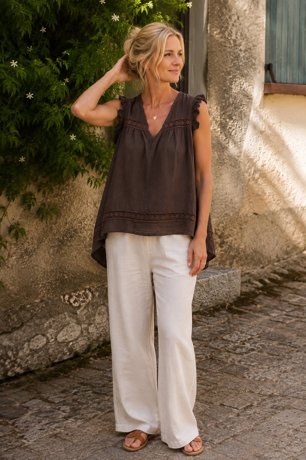 Brown linen