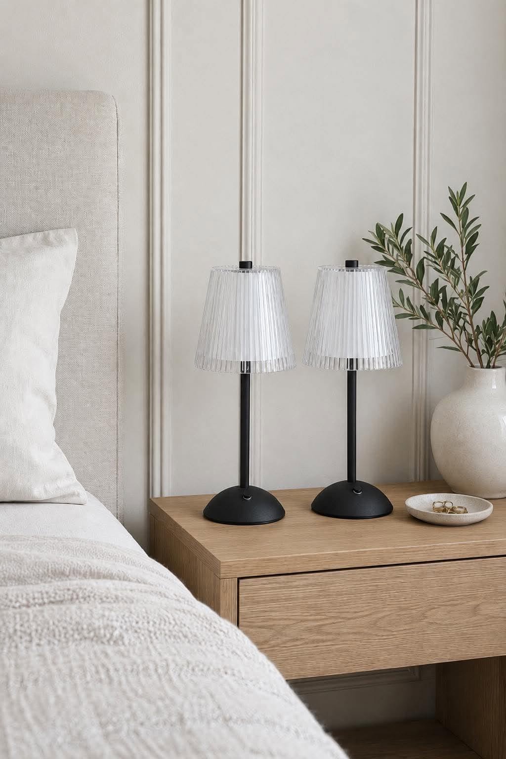 LED bordlampe BLACK - Sæt med 2 lamper