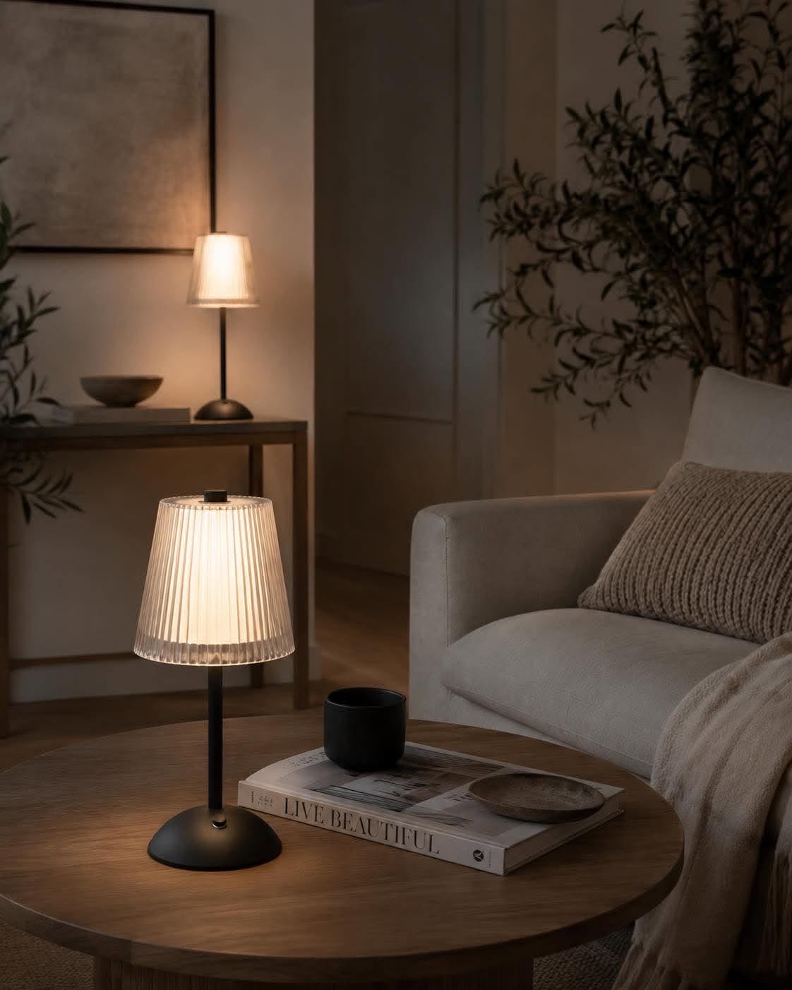 LED bordlampe BLACK - Sæt med 2 lamper