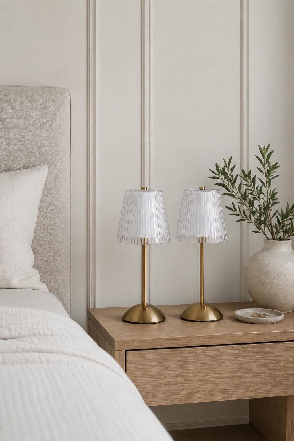 LED bordlampe GOLD - Sæt med 2 lamper