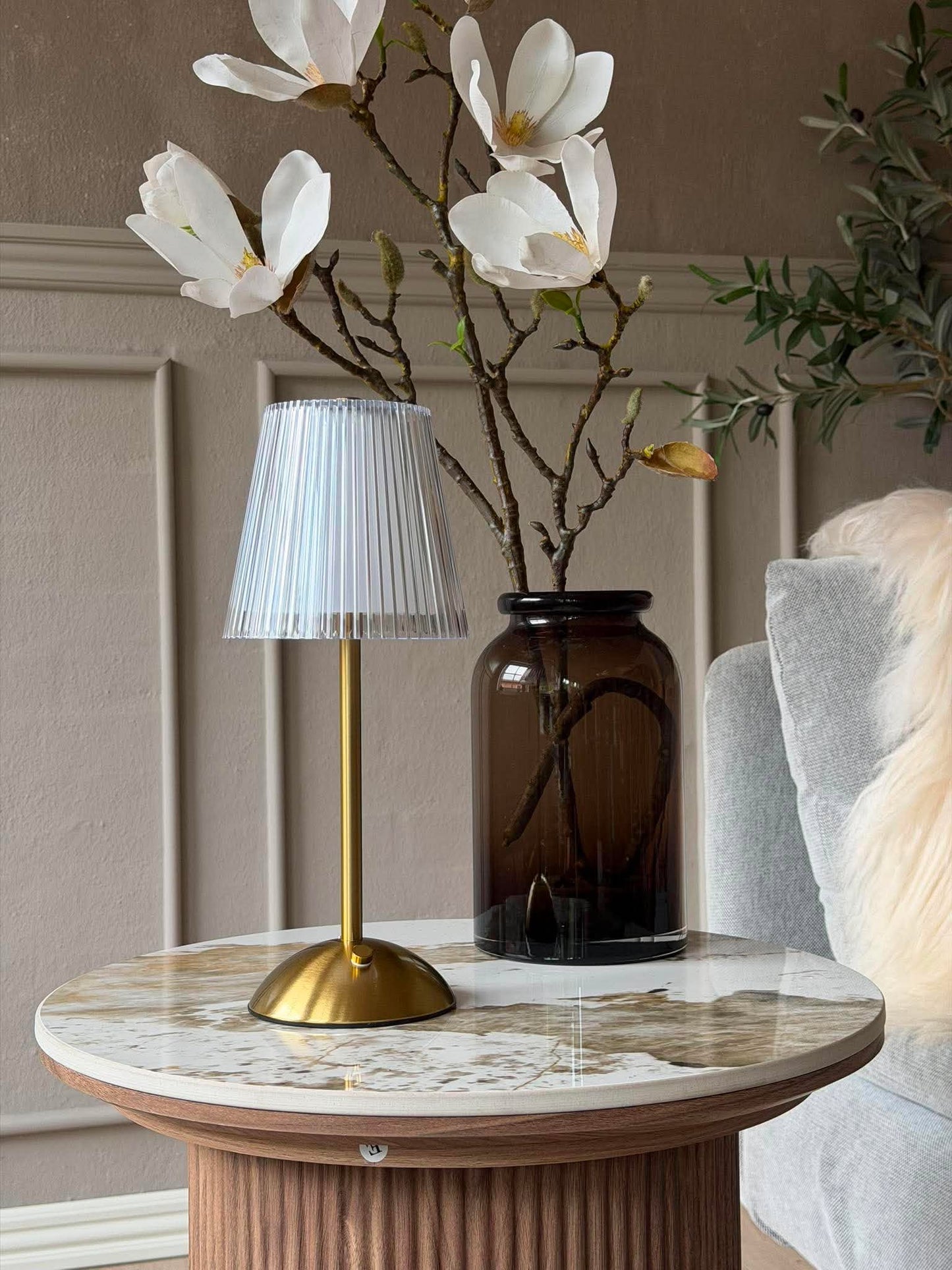 LED bordlampe GOLD - Sæt med 2 lamper
