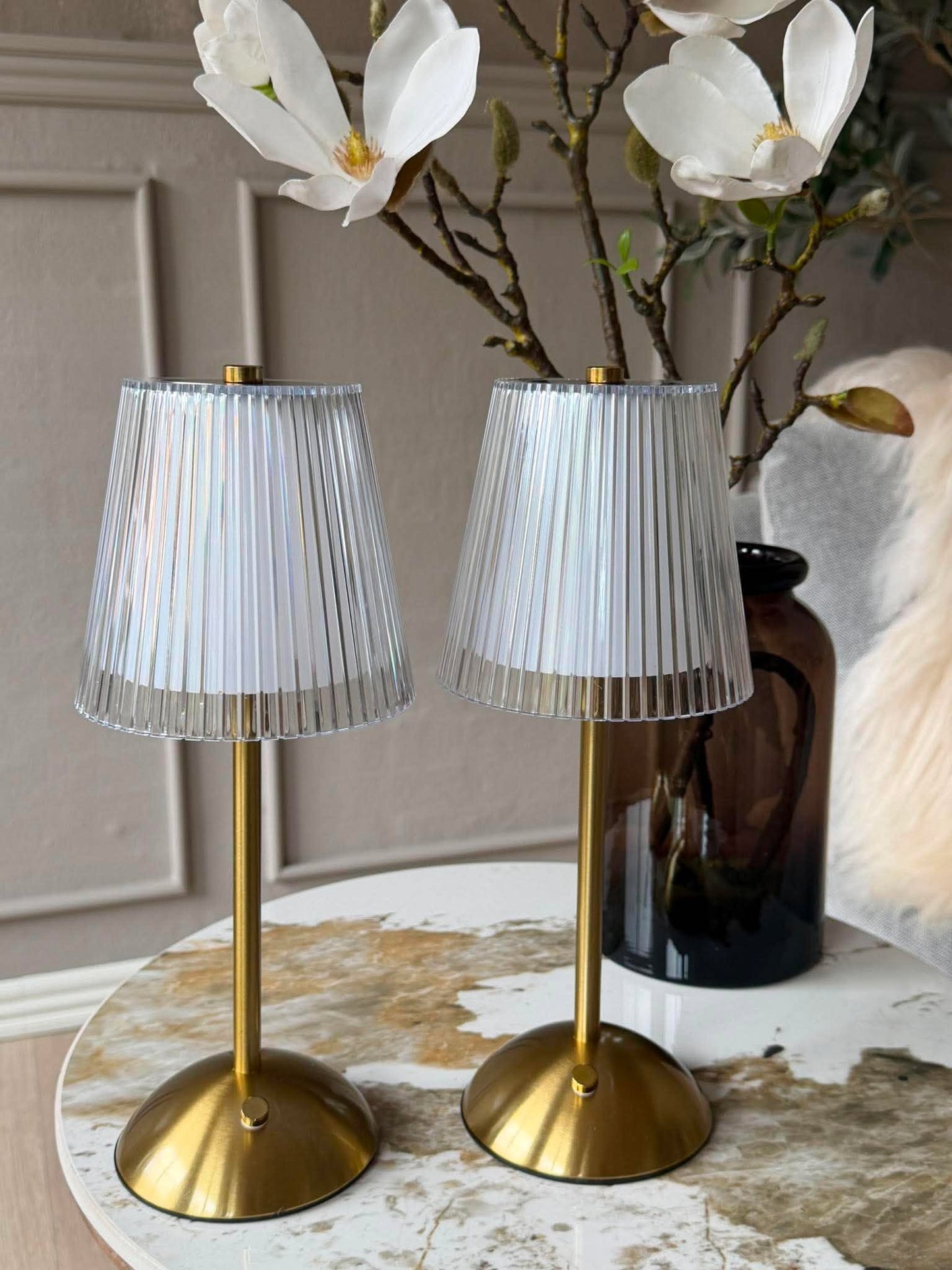 LED bordlampe GOLD - Sæt med 2 lamper