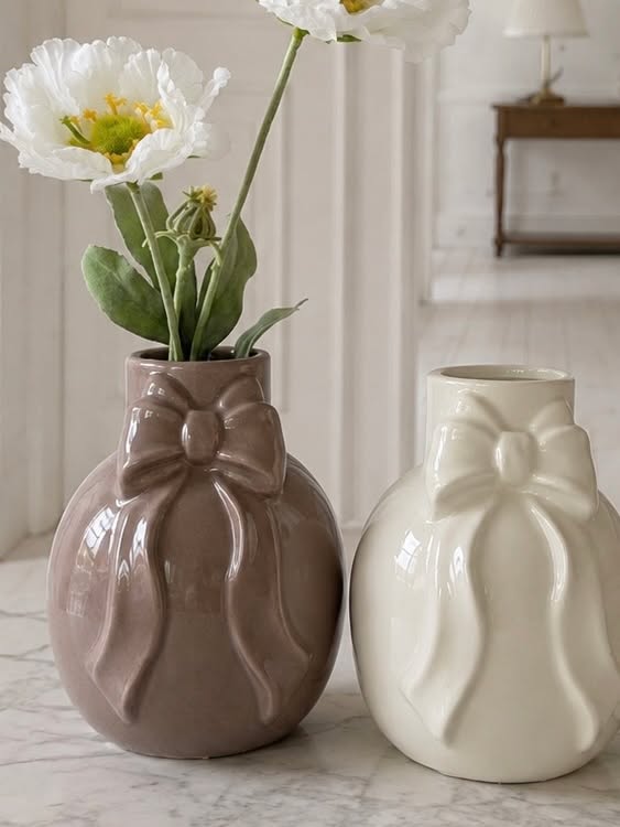 Vase med sløjfe - Old Rose