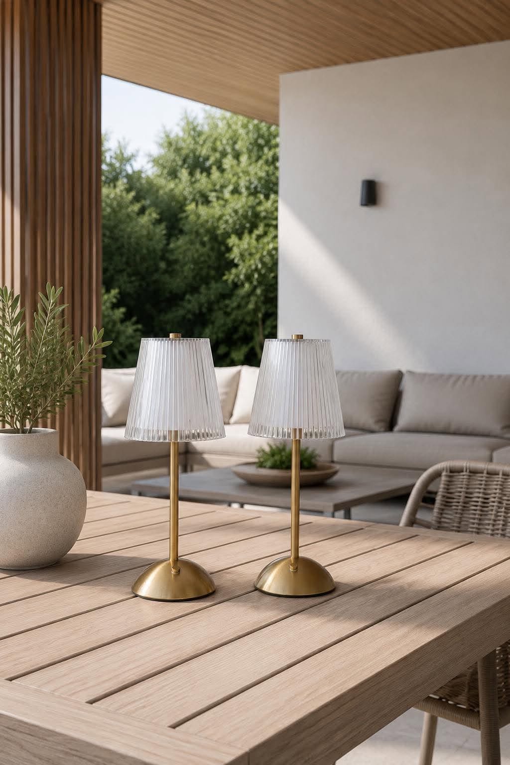 LED bordlampe GOLD - Sæt med 2 lamper