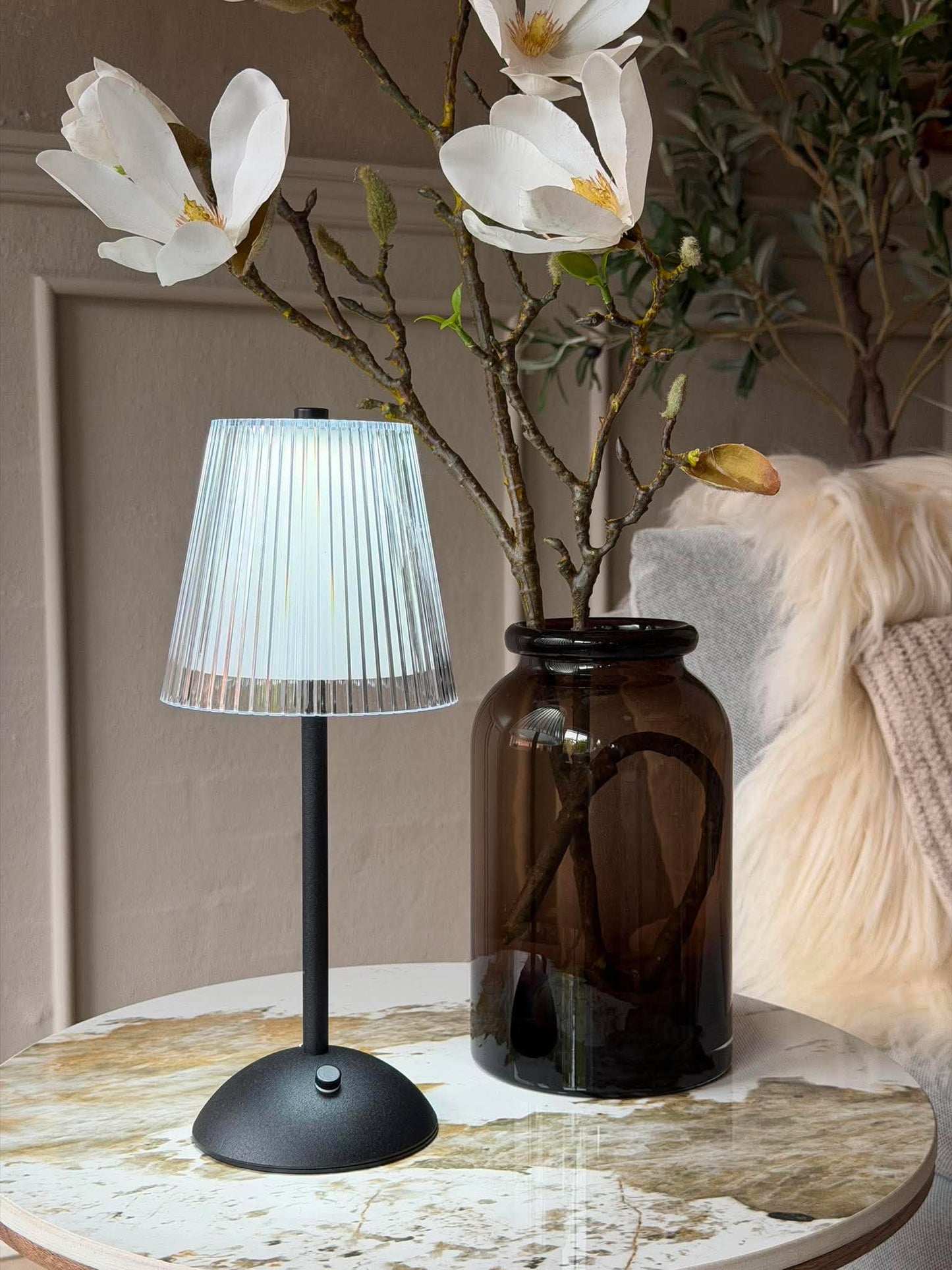 LED bordlampe BLACK - Sæt med 2 lamper