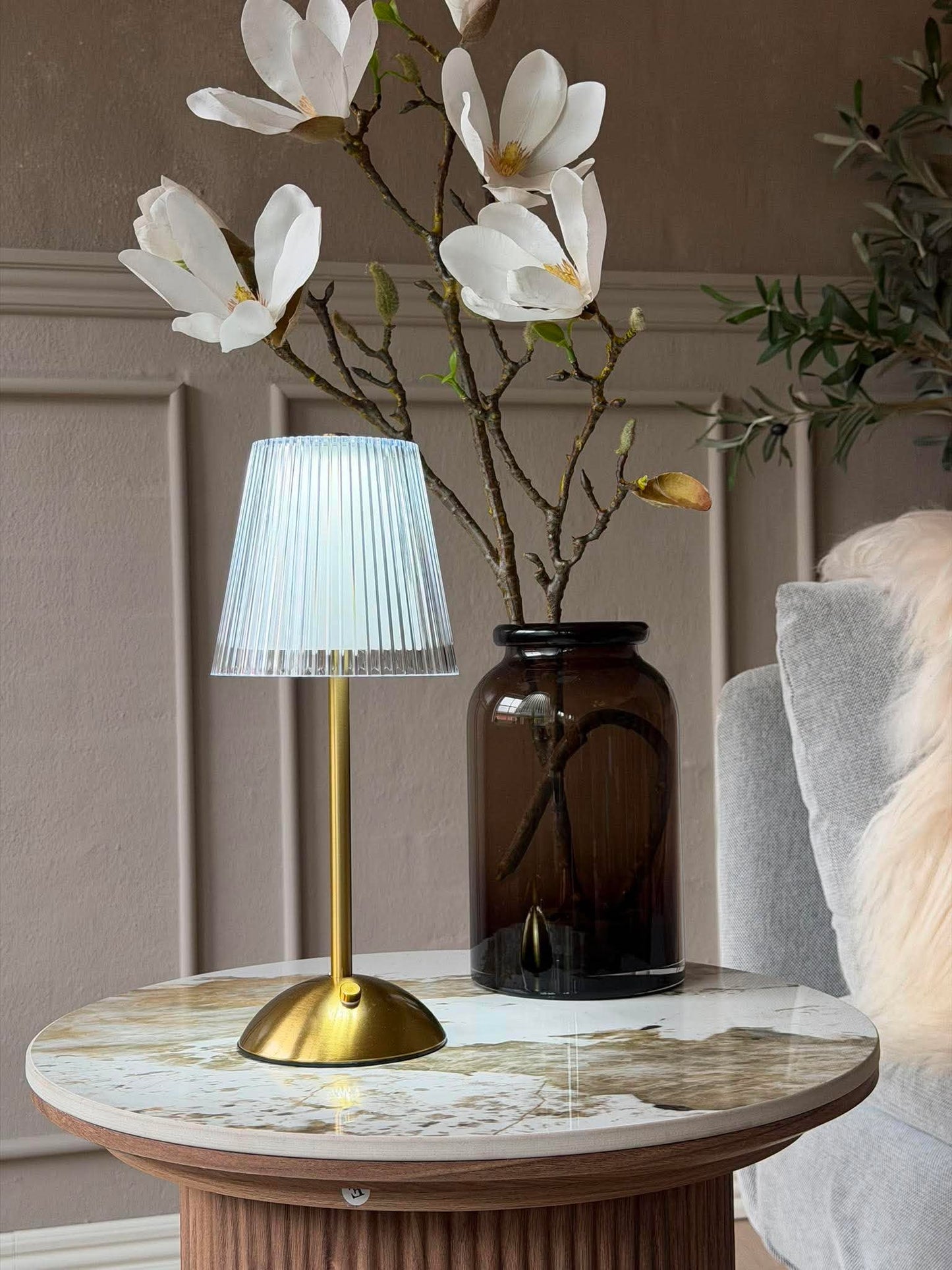 LED bordlampe GOLD - Sæt med 2 lamper